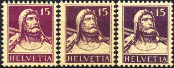 Stamps: 128,128a,128c - 1914 Half-length portrait, chamois fiber paper
