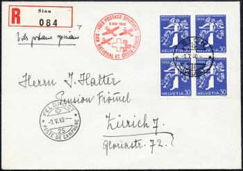 Thumb-1: SF40.2l - 9. Mai 1940, Vols postaux pour la Donation Nationale et la Croix Rouge