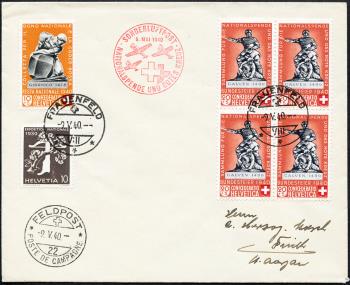 Thumb-1: SF40.2g - 9. Mai 1940, Vols postaux pour la Donation Nationale et la Croix Rouge