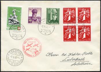 Thumb-1: SF40.2p - 9. Mai 1940, Mail flights for the National Donation and the Red Cross