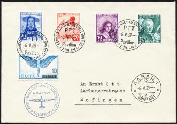 Briefmarken: SF39.2a - 6. Mai 1939 Pro Aero Meldeflüge