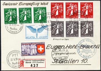 Thumb-1: SF39.5g - 22./28. Mai 1939, Vol européen Swissair Ouest