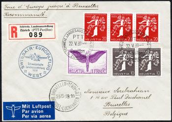 Thumb-1: SF39.5b - 22./28. Mai 1939, Vol européen Swissair Ouest