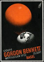 Thumb-2: SF32.10e - 25. September 1932, Poteau de montgolfière Concours Gordon Bennett Bâle