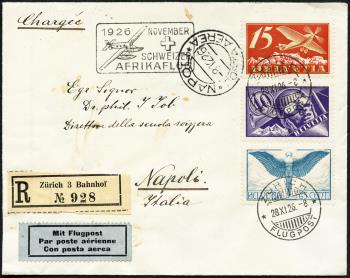 Thumb-1: SF26.7c - 7. Dezember 1926, 1er vol Suisse Afrique Zurich-Cape Town