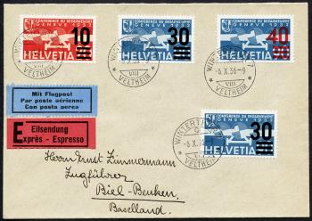 Briefmarken: F21,F23-F24 - 1936 Aufbrauchsausgaben