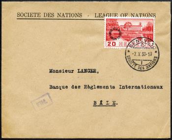 Timbres: SDN61 - 1938 Photos de la Société des Nations et des bureaux de placement