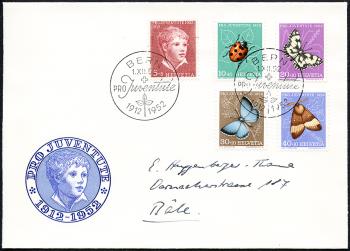 Briefmarken: J143-J147 - 1952 Knabenbildnis und Insekten