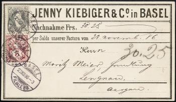 Briefmarken: 69A+60A - 1886+1882 weisses Papier, 13 Zähne, KZ A und Faserpapier, KZ A