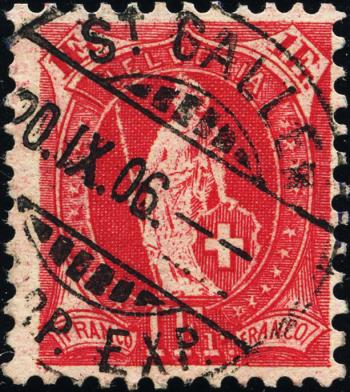 Thumb-1: 91A - 1905, weisses Papier, 13 Zähne, WZ