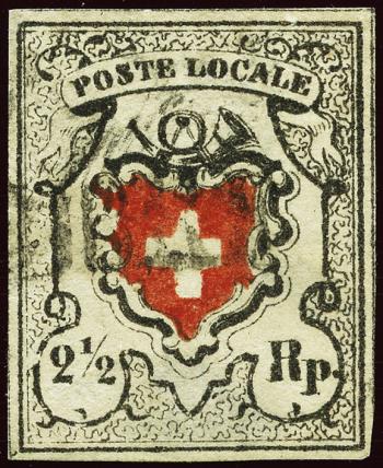 Stamps: 14II-T33 - 1850 Post locale without cross border