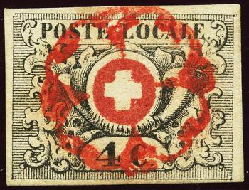 Timbres: 9 - 1849 Vaud 4