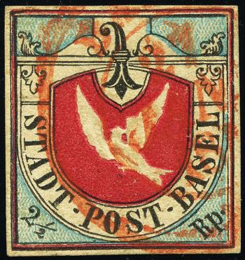 Briefmarken: 8a - 1845 Kanton Basel