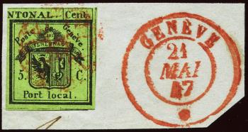 Stamps: 4R - 1843 Half Double Geneva