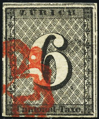 Briefmarken: 2W-T5 - 1846 Kanton Zürich 6