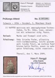 Thumb-3: 22Aa-26Aa - 1854, Münchner Druck, 1. Druckperiode, Münchner Papier