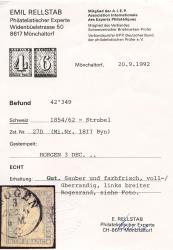 Thumb-2: 27D - 1855, Stampa di Berna, 2a ristampa, carta di Monaco