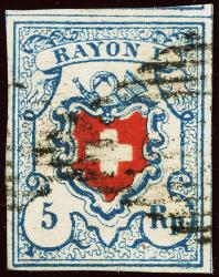 Briefmarken: 17II-T19 C2-LU - 1851 Rayon I, ohne Kreuzeinfassung