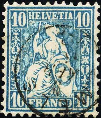 Briefmarken: 31c - 1862 Weisses Papier