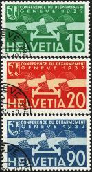 Timbres: F16-F18 - 1932 Édition commémorative de la Conférence du désarmement à Genève