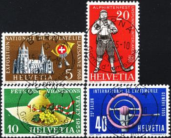 Thumb-1: 320-323 - 1955, Timbres publicitaires et commémoratifs