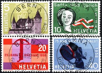 Thumb-1: 334-337 - 1958, Werbe- und Gedenkmarken