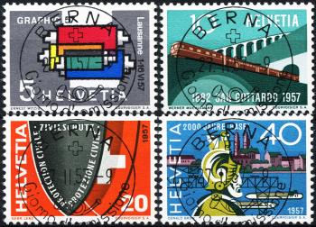 Thumb-1: 328-331 - 1957, Francobolli pubblicitari e commemorativi