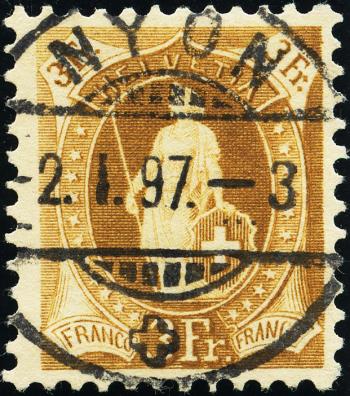 Briefmarken: 72A - 1891 weisses Papier, 14 Zähne, KZ A