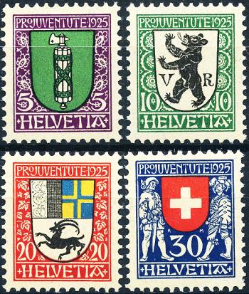 Thumb-1: J33-J36 - 1925, Kantons- und Schweizer Wappen