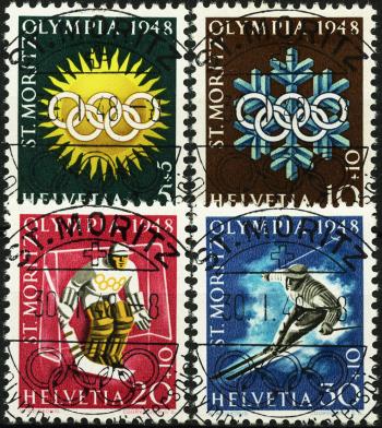 Thumb-1: W25w-W28w - 1948, Special stamps for the Winter Olympics in St. Moritz