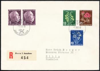 Thumb-1: J125-J128 - 1948, Bildnis General Willes und Alpenblumenbilder