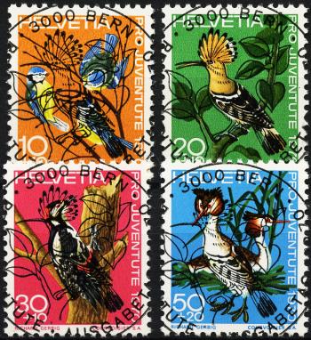 Stamps: J232-J235 - 1970 Pro Juventute, Native birds