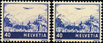 Briefmarken: F44-F44c - 1954 Farbänderung