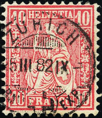 Briefmarken: 46 - 1881 Faserpapier