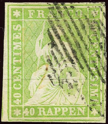 Briefmarken: 26A - 1854 Münchner Druck, 3. Druckperiode, Münchner Papier
