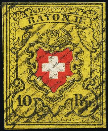 Stamps: 16II-T15 B-LU - 1850 Rayon II without cross border