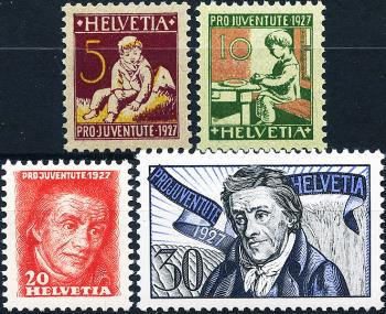 Stamps: J41-J44 - 1927 Pestalozzi Gedenkmarken