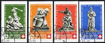 Briefmarken: B8-B12 - 1940 Bundesfeierblock I