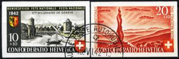 Briefmarken: B17-B18 - 1942 Einzelwerte aus dem Bundesfeierblock II