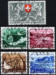 Thumb-1: B61-B65 - 1953, Bern 600 years in the Confederation, lakes and watercourses