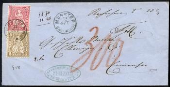 Thumb-1: 30+38 - 1862 +1867, Weisses Papier