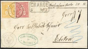 Briefmarken: 32+38 - 1863+1867 Weisses Papier