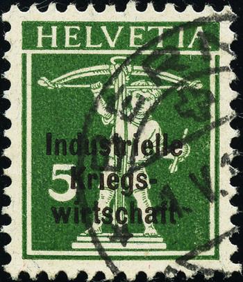 Briefmarken: IKW10 - 1918 Industrielle Kriegswirtschaft, Aufdruck dicke Schrift