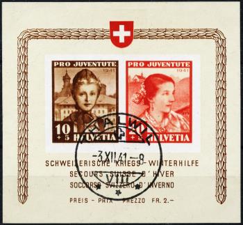 Briefmarken: J98I-J99I - 1941 Sonderblock für die Kriegswinterhilfe