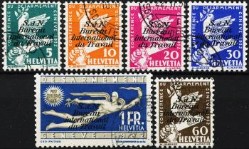 Briefmarken: BIT32-BIT37 - 1932 Gedenkmarken zur Abrüstungskonferenz in Genf