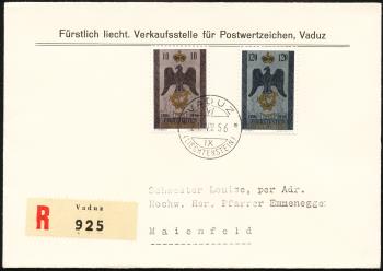 Stamps: FL290-FL291 - 1956 150 years of sovereign Liechtenstein