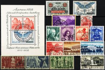 Briefmarken: CH1938 - 1938 Jahreszusammenstellung