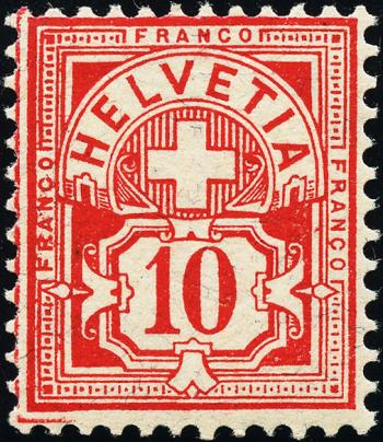 Briefmarken: 61A - 1882 Faserpapier, KZ A