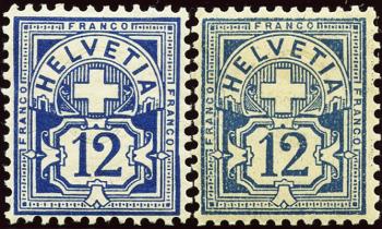 Briefmarken: 62B-62Bb - 1894-1898 Faserpapier, KZ B