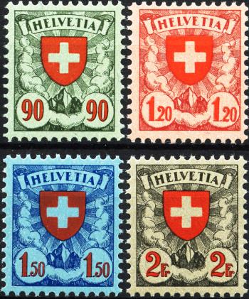 Briefmarken: 163-166 - 1924 Gewöhnliches Faserpapier